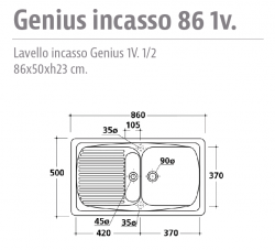 SCHEMA LAVELLO INCASSO GENIUS 86 1V